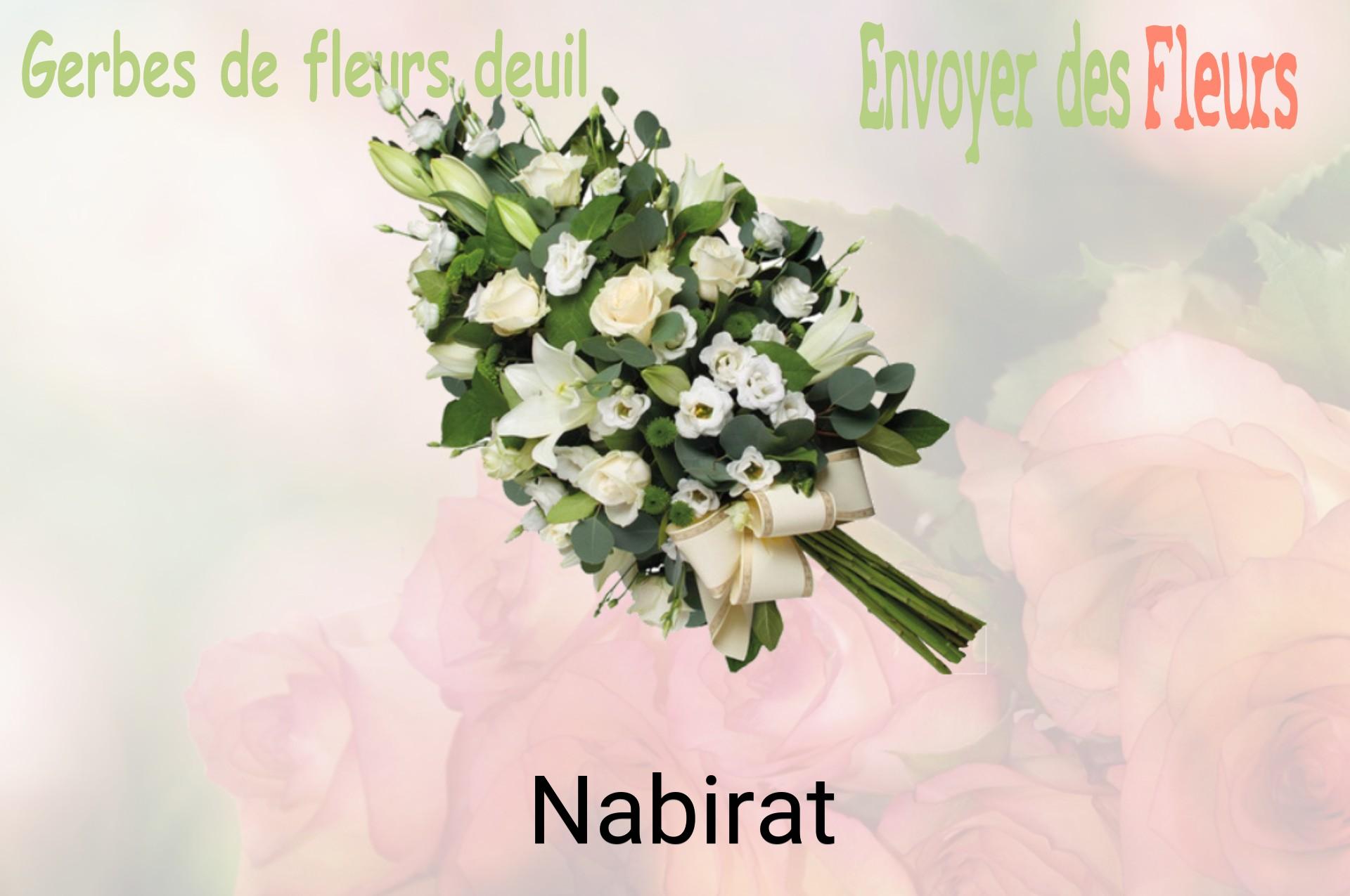 Gerbe de fleurs de deuil livrée à Nabirat